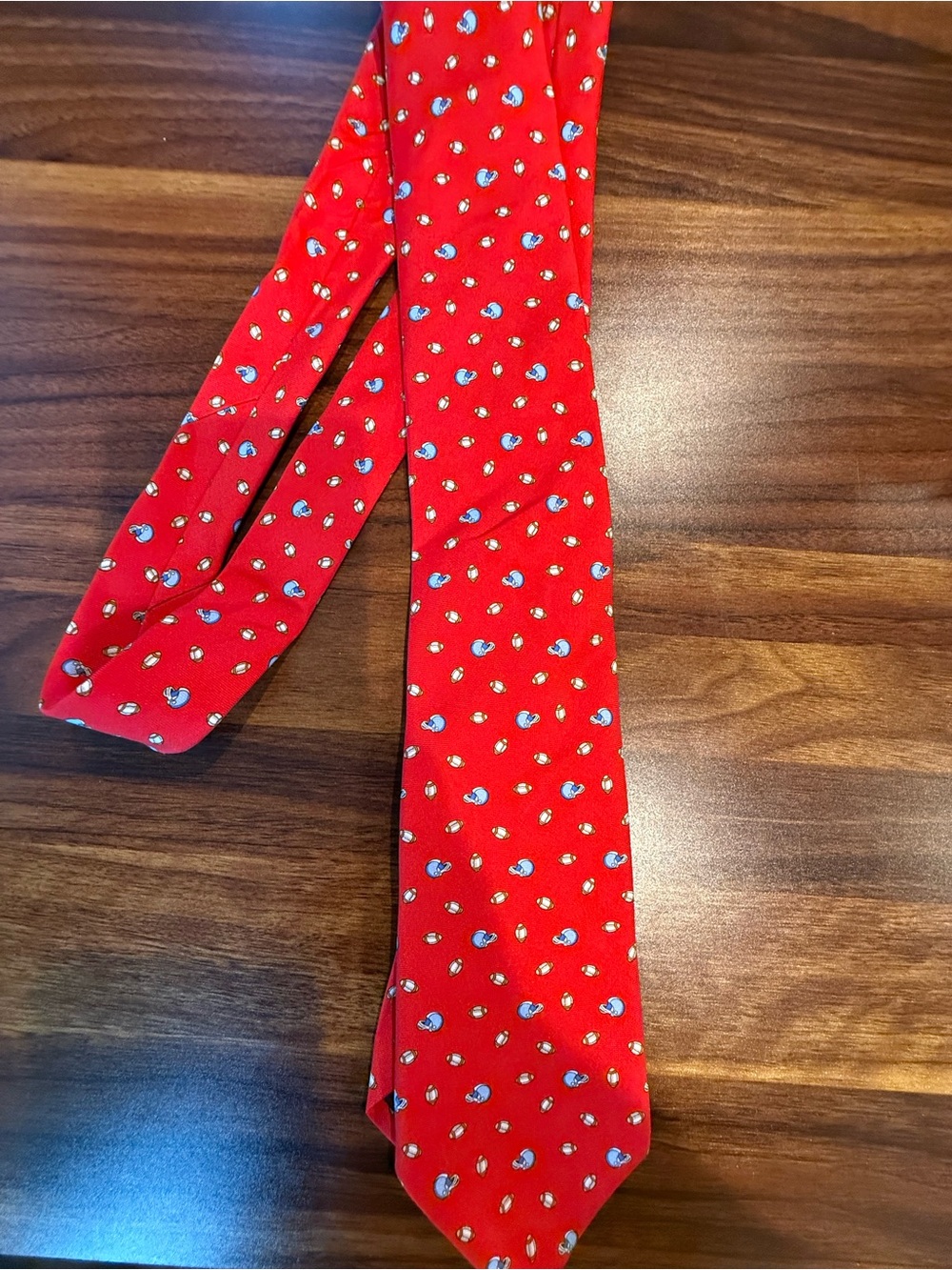 Brooks Brothers Red Kids' Tie with Blue Dot Motif